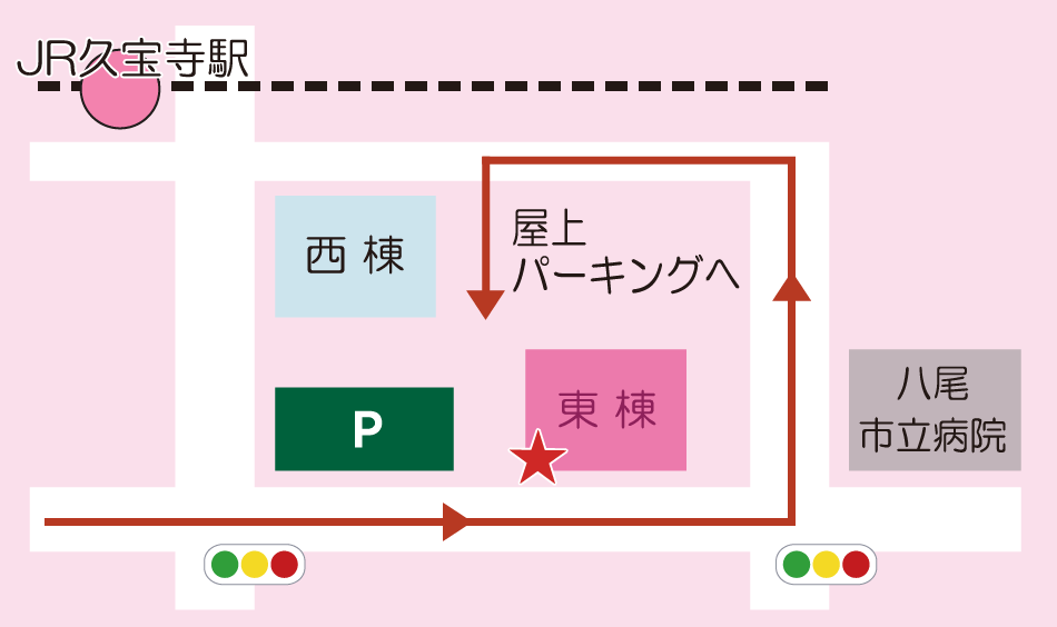 であい眼科 周辺マップ 駐車場